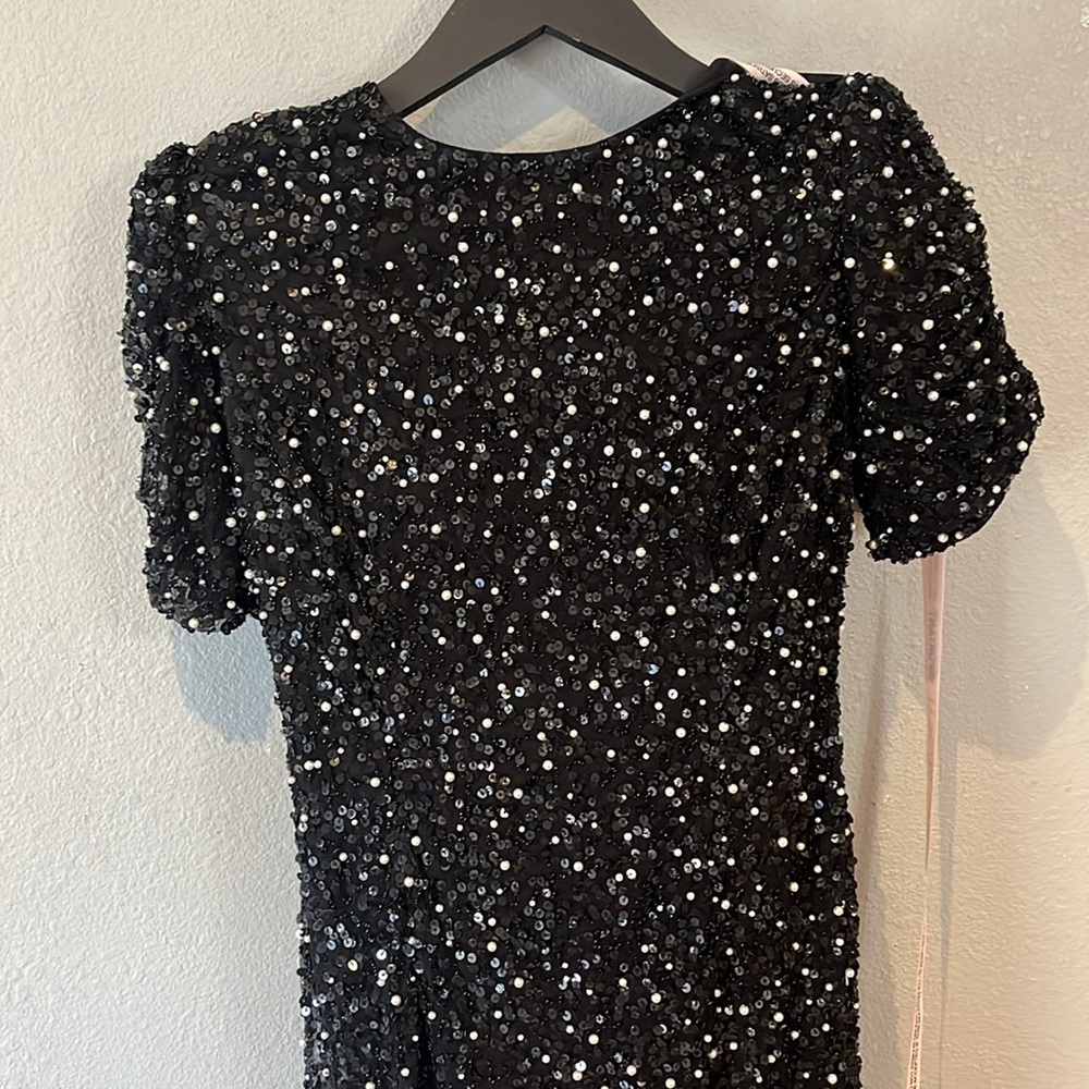 Mac Duggal Black Sequin Maxi Dress - Picture 7 of 14